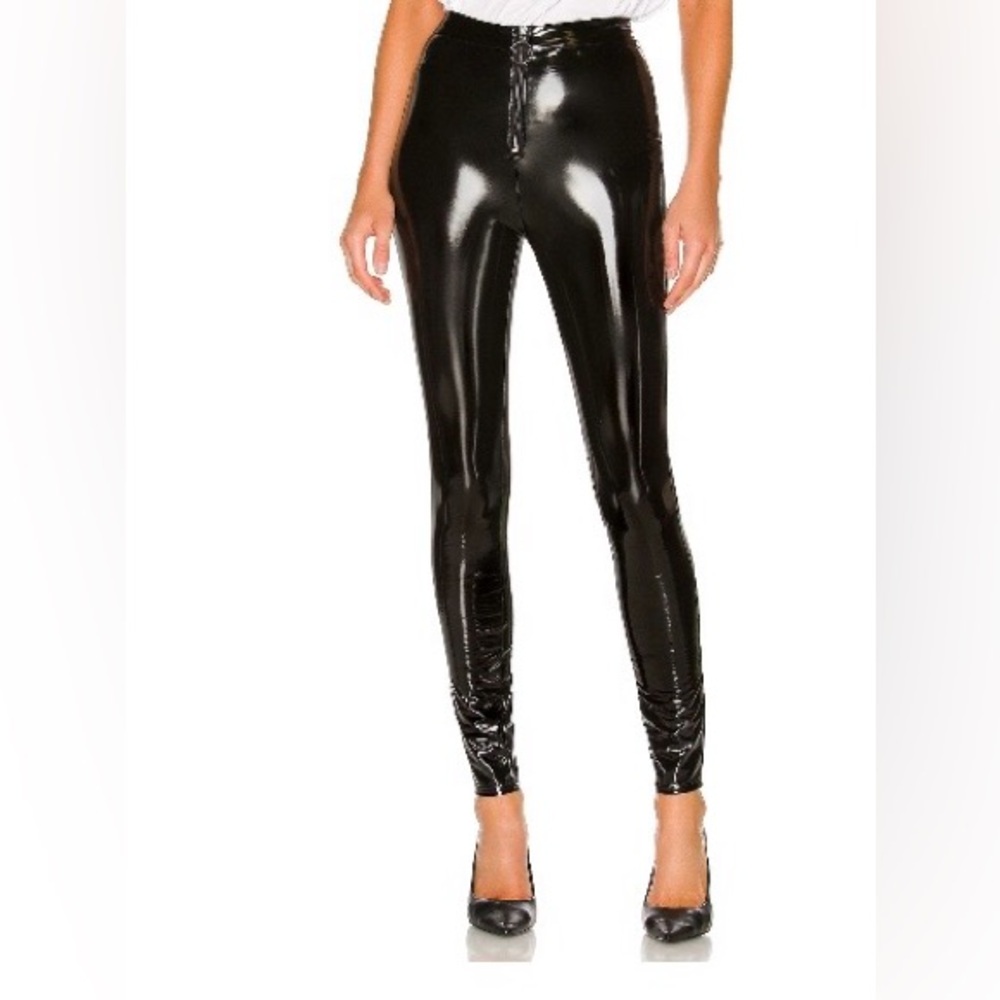 NWOT LPA black vinyl leggings size M
